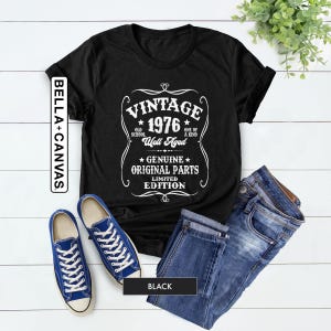 1976 Vintage Tee, Well Aged 1976 Shirt, 50th Retro Birthday Shirt, 1976 Limited Edition Tee, 1976 Original Parts Shirt, 50th Vintage Shirt image 2