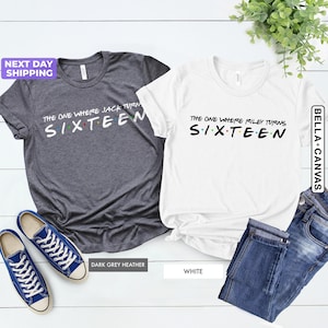 The One Where Name Turns Sixteen T, Sweet 16 T-Shirt, Gift Tee Shirt, Shirt For Sixteen Party, Custom Name Personalized Shirt, Birthday Tee