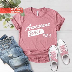 Impressionnant depuis 1963 chemise, chemise 62e anniversaire, chemise anniversaire 1963, 62e anniversaire homme, 62e cadeau d'anniversaire pour femme, 62e et fabuleux