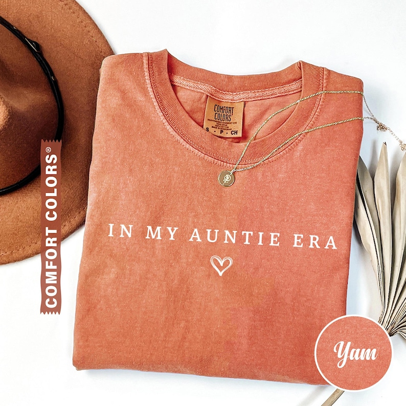 Comfort Colors® In My Auntie Era Shirt, Aunt Era Shirt, Auntie Shirt, Pregnancy Announcement for Aunt, Gift for Aunt, Aunt Birthday Gift Yam