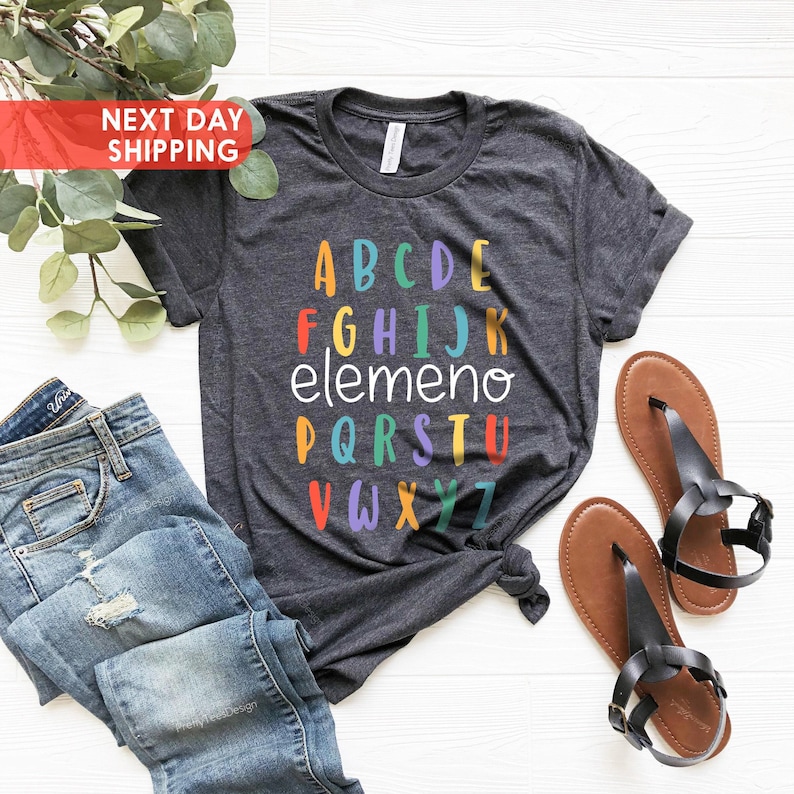 ABC Elemeno Shirt, Teacher Shirt, Kindergarten Teacher Shirt, Alphabet Shirt, Preschool Teacher Shirt, ABC Shirt, Teacher Day Shirt image 2