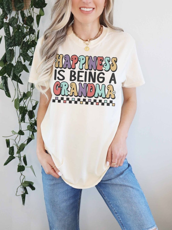 Womens Grandma T Shirt Gift: Happiness Is Being A Grandma Womens Grandma T Shirt Gift: Happiness Is Being A Grandma