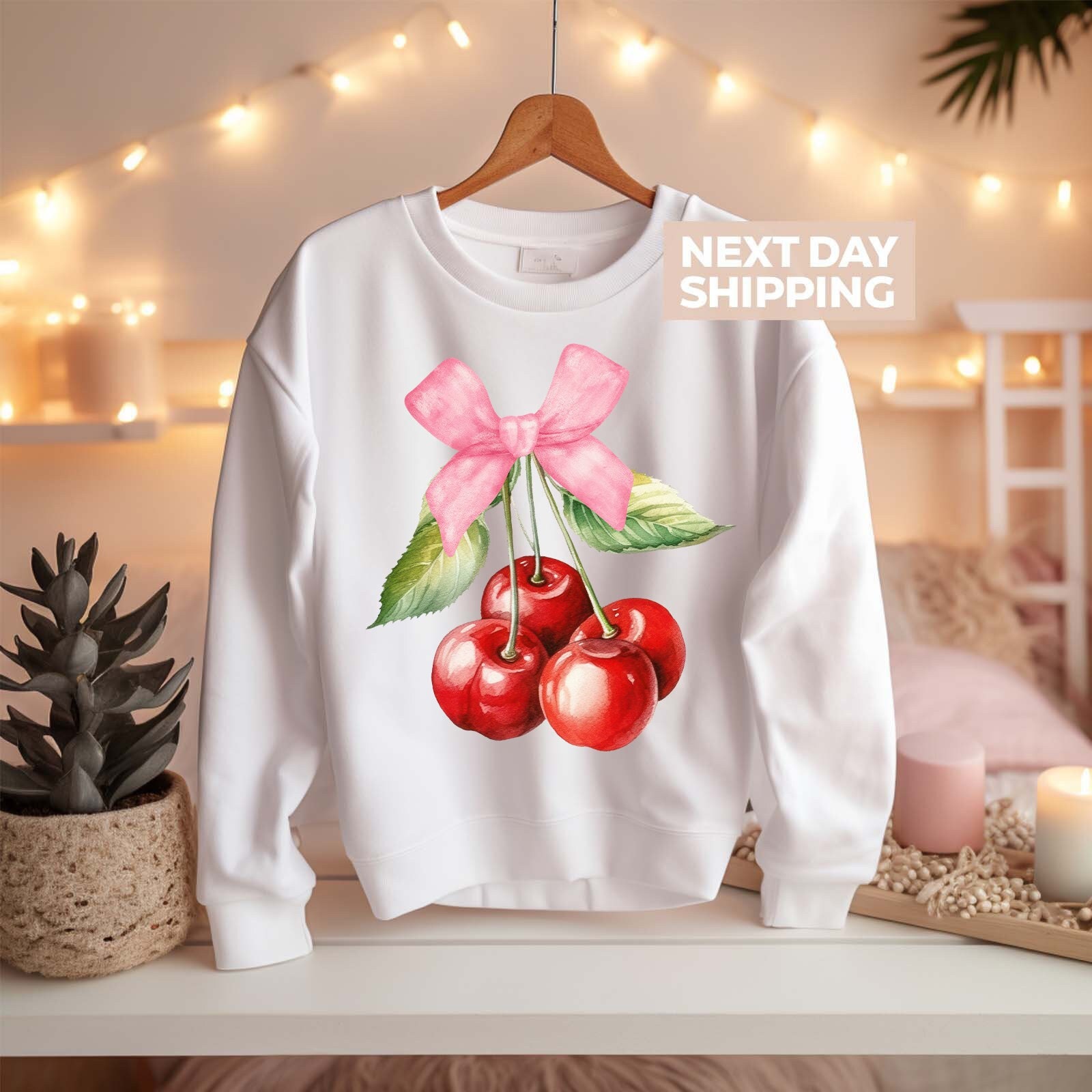 Moletom GORGLITTER Feminino - Estampa Cereja Oversized Com Capuz