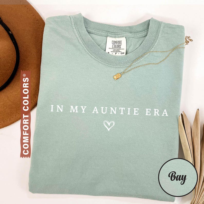 Comfort Colors® In My Auntie Era Shirt, Aunt Era Shirt, Auntie Shirt, Pregnancy Announcement for Aunt, Gift for Aunt, Aunt Birthday Gift Bay