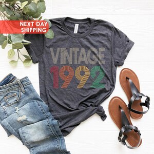 Vintage 1992-shirt, 33e verjaardagscadeau voor vrouwen, 33e verjaardag shirt, 33e verjaardag vrouw, 33e verjaardagscadeau voor mannen, 33e verjaardagsfeestje