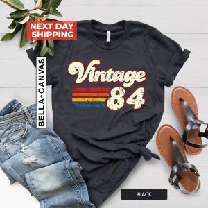 Koszulka Vintage 1984, Prezent na 41. urodziny dla kobiety, Koszulka Vintage 1984, Prezent na 41. urodziny dla mężczyzny, Koszulka Retro 1984, Koszulka Urodzony w 1984