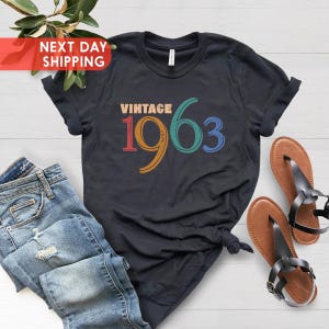 Cadeau 62e anniversaire pour femme, chemise 62e anniversaire, chemise vintage 1963, cadeau 62e anniversaire pour homme, ami 62e anniversaire, femme 62e anniversaire