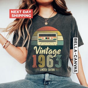 62nd Birthday Shirt, Vintage 1963 Shirt, 62nd Birthday Gift For Women, 62nd Birthday Gift For Men, 62nd Cassette Shirt, 62nd Birthday Woman