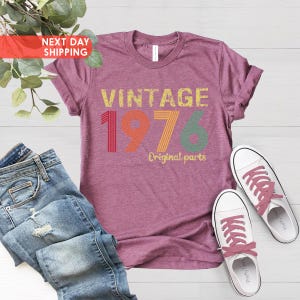 Camiseta vintage original de 1976, camiseta retro de 1976, camiseta vintage del 50.º cumpleaños, nacido en 1976, regalo de 50.º cumpleaños para mujer, regalo de 50.º cumpleaños para hombre imagen 4