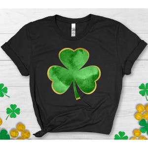 Cute Four Leaf Clover Shirt, Shamrock Tee, St. Patrick's Day Irish Shirt, Saint Patrick Shirt, Womens St Patty's Day Shirt, St Patrick's Tee image 3