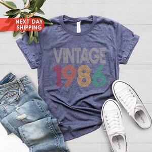 1986 Vintage Shirt, 1986 Birthday Shirt, 40th Birthday Gift, 40th Birthday Gift Shirt, 1986 Vintage Tee, 1986 Retro Shirt image 2
