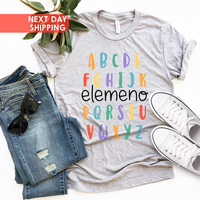 ABC Elemeno Shirt, Teacher Shirt, Kindergarten Teacher Shirt, Alphabet Shirt, Preschool Teacher Shirt, ABC Shirt, Teacher Day Shirt image 4