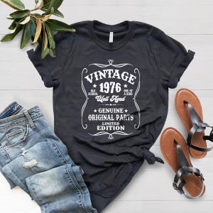 1976 Well Aged Shirt, 50th Retro Birthday Shirt, 1976 Limited Edition Shirt, 1976 Vintage Shirt, 50th Original Parts Shirt, 1976 Retro Shirt image 3
