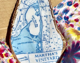 Martha's Vineyard-feestbedankje. Martha's Vineyard-kaart kerstornament. Martha's Vineyard Reisherinnering.  Martha's Vineyard-trouwidee.