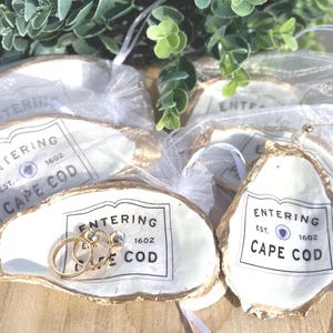 CAPE COD party favor. Cape cod shell ornament. Cape cod ornament. Cape cod bachelorette favor. Cape cod wedding favor. Cape cod oyster dish