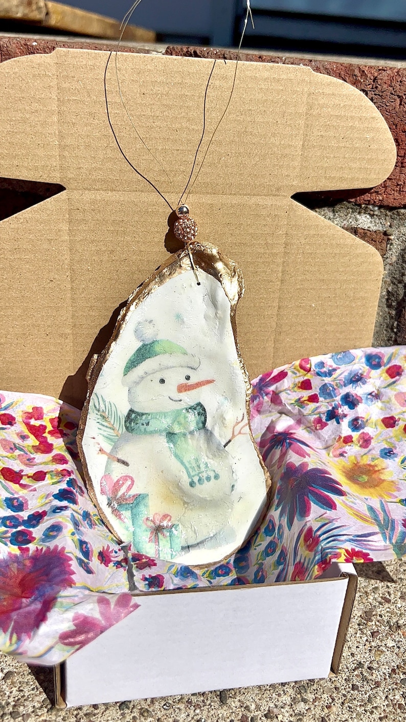 large-snowman-decoupaged-christmas-ornament-snowman-shell-ornament