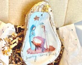 Jocidea Ornamento Per Presepe In Vetro – Decorazione Natalizia Religiosa Con Scena Natività, Diametro 7,5 Cm, Regalo Cristiano S069