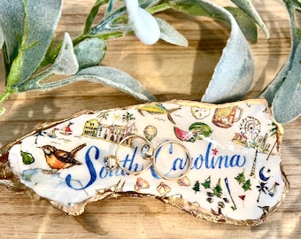 South Carolina college graduation gift shell dish. Charleston college graduation present idea. University South Carolina graduate gift idea