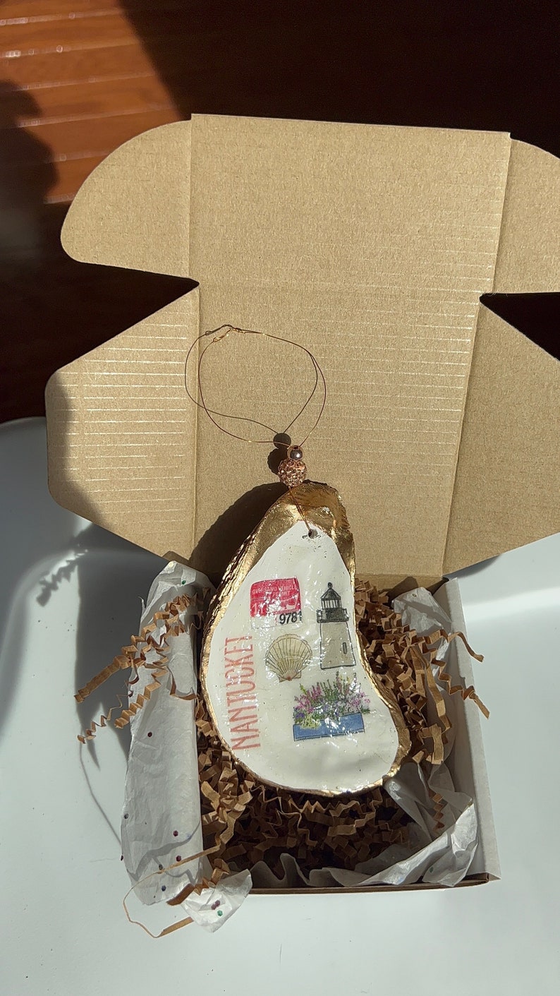 WendyClareDesigns Nantucket Oyster Shell Ornament - Thumbnail 3