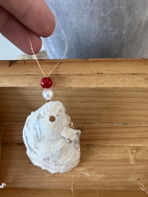 ハチドリのオーナメント。ハチドリのクリスマスオーナメント。牡蠣の