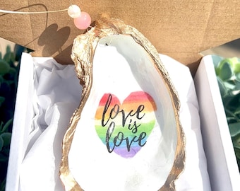 Gay love is love ornament beach wedding favor. Gay party idea. Love is love Christmas ornament. Same sex marriage favor. LGBTQ party favor