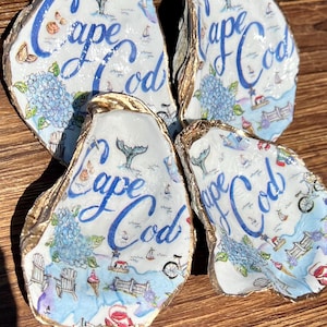 Idée de cadeau de mariage Cape morue, plat de coquillages. Cadeau sur la plage Plat de coquillages Cape Cod Idée de cadeau côtier Fête Cape Cod. Faveur de Cape Cod. Cape faveur