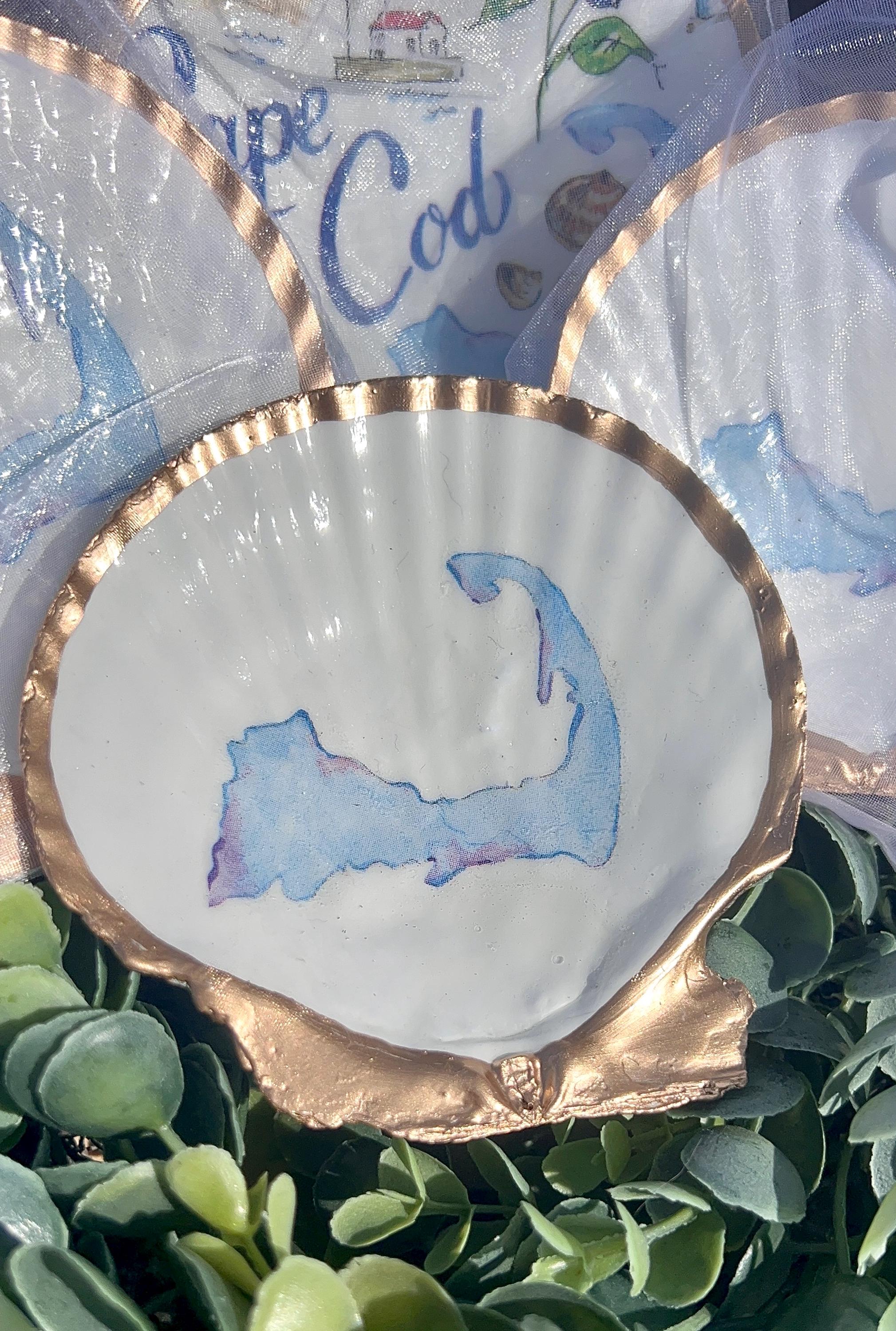 Cape Cod Wedding Favor Idea Decoupaged Shell Dish Jewelry Tray. Beach ...
