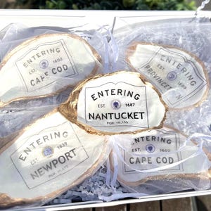 Nantucket wedding favor. Nantucket oyster ring dish favor. Nantucket bachelorette favor. Nantucket party favor. Nantucket bridal shower idea