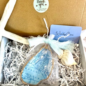 Marthas Vineyard Junggesellinnenabschied Geschenk Idee Muschelgericht. Martha’s Vineyard Map Schmuck oder AirPod Schale. Cape Cod Junggesellinnenabschied Idee