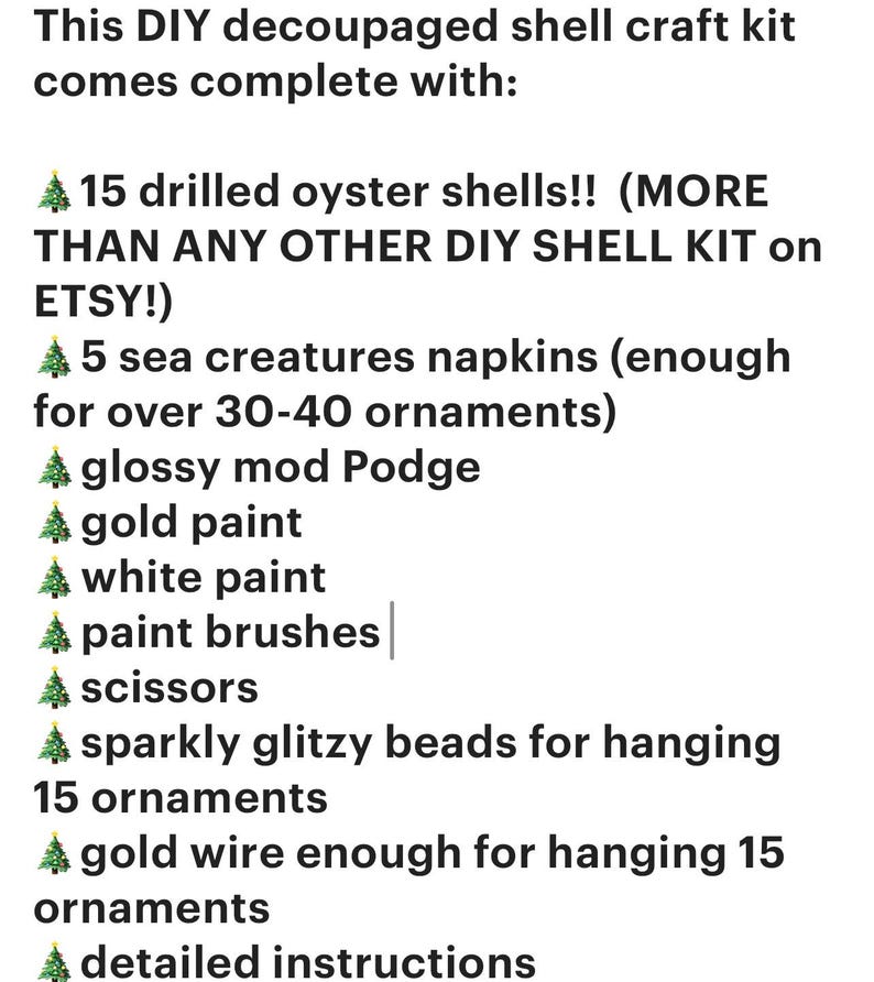 SEA LIFE Craft Kit Decoupaged Shell Ornament|christmas Craft Activity ...