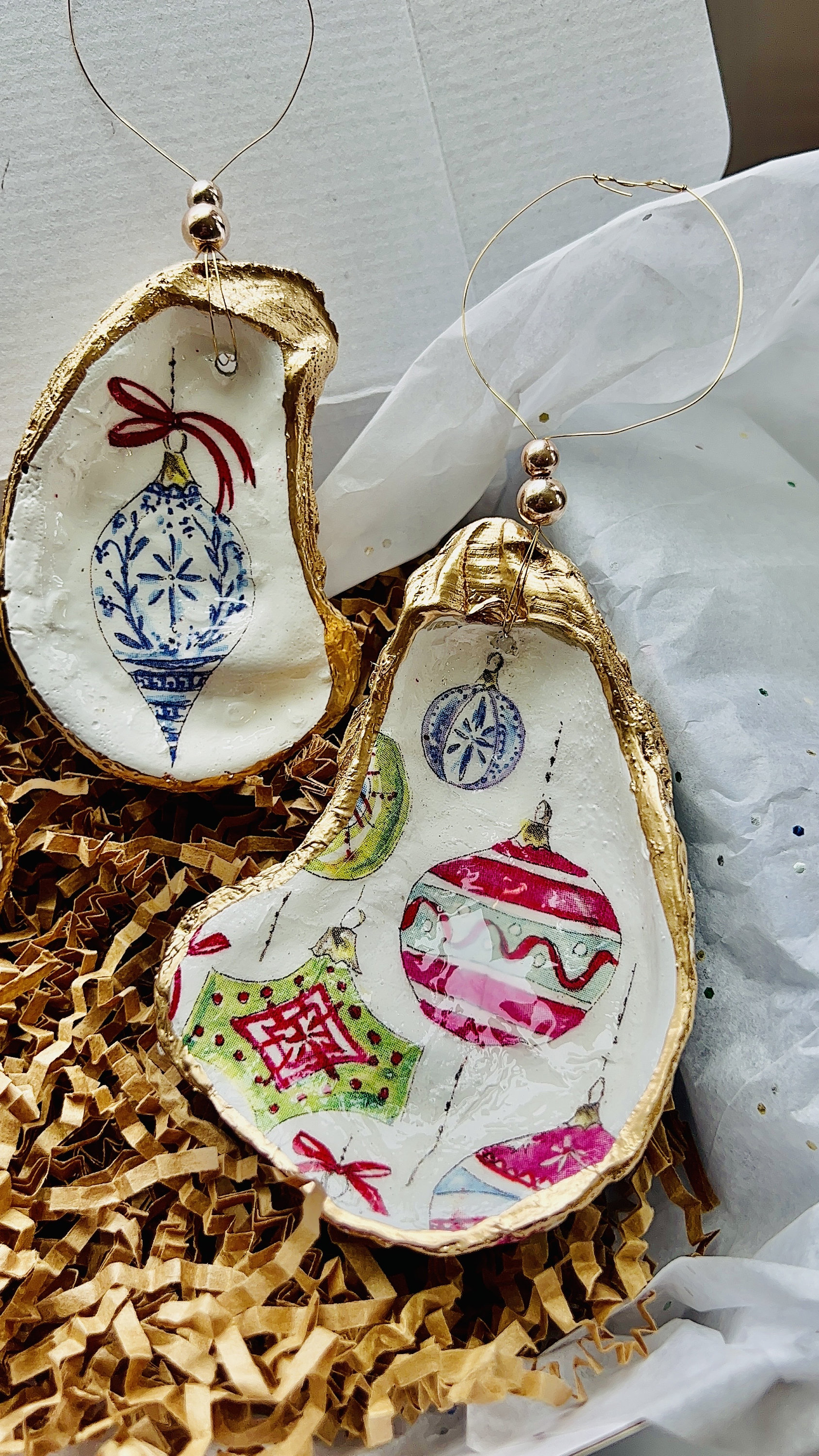 ヴィンテージガラスのクリスマスオーナメント。ビクトリア朝の