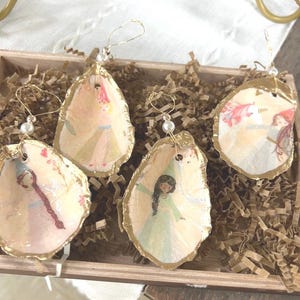 Prinzessin Seashell Ornament Favor. Prinzessin Christbaumschmuck. Prinzessin Gastgeschenk. Prinzessin Gastgeschenk. Mädchen-Geburtstags-Gastgeschenk
