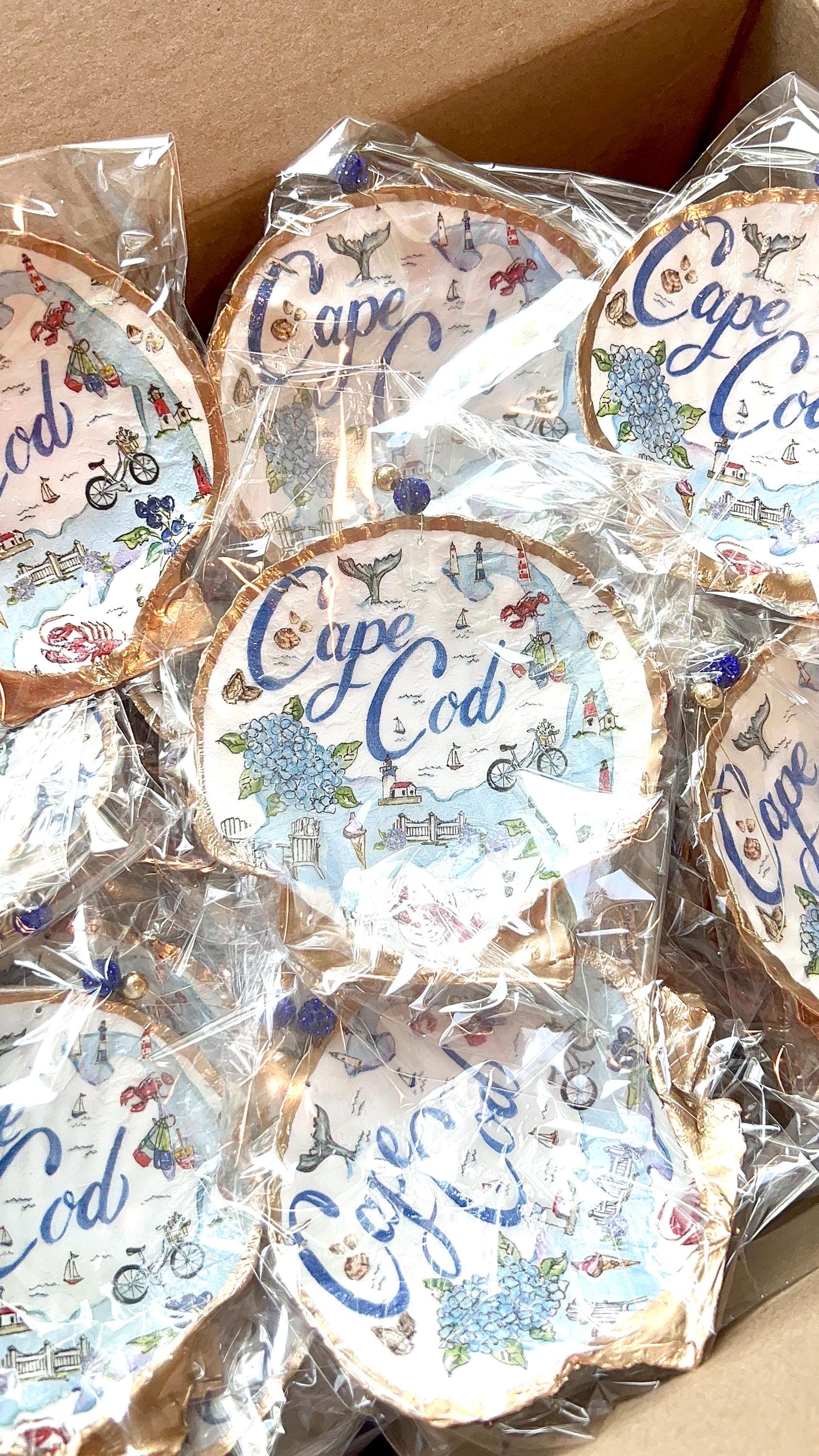 CAPE COD Party Favor Shell Ornament. Cape Cod Ornament. Cape Cod ...