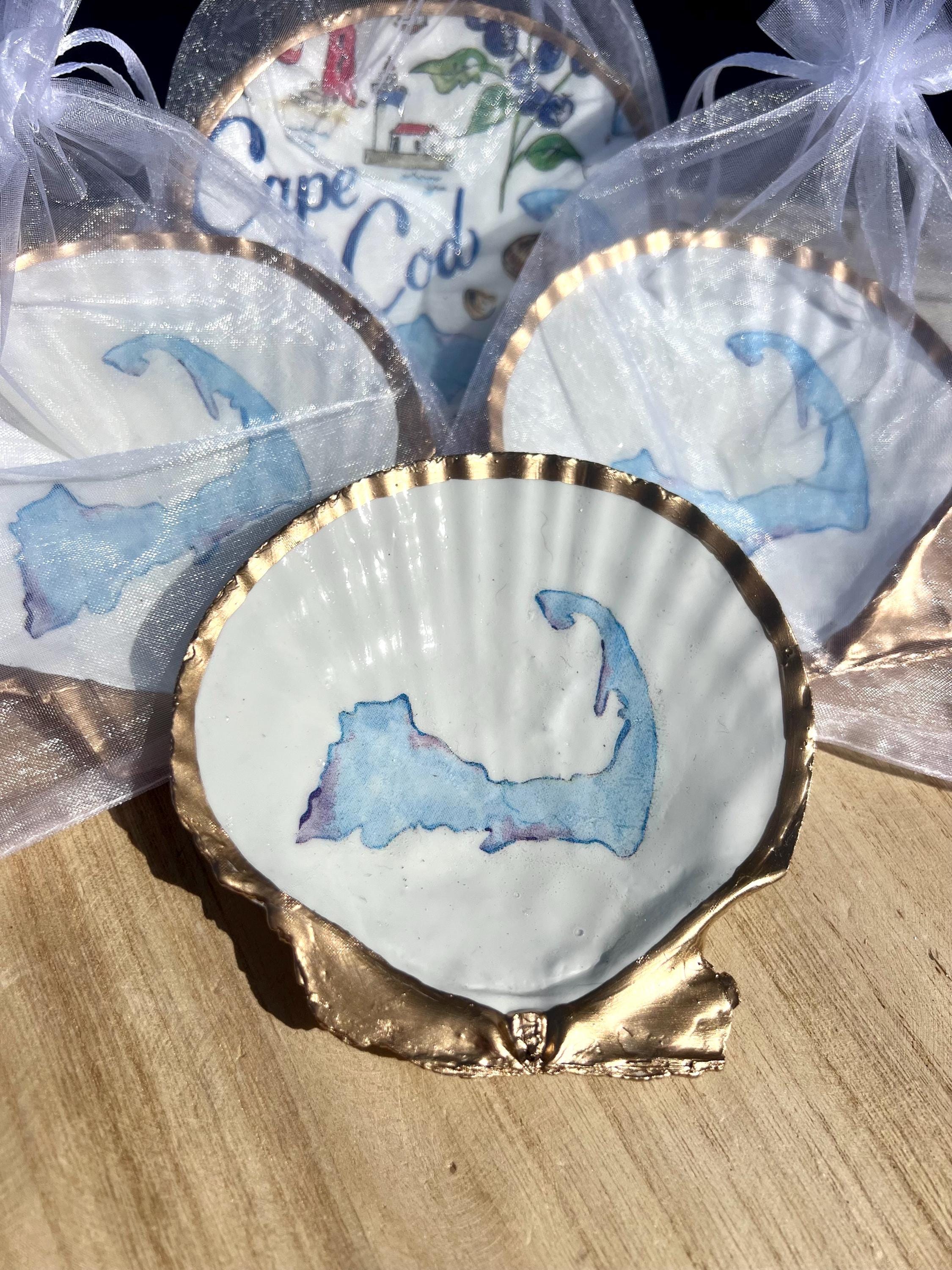 Cape Cod Wedding Favor Idea Decoupaged Shell Dish Jewelry Tray. Beach ...