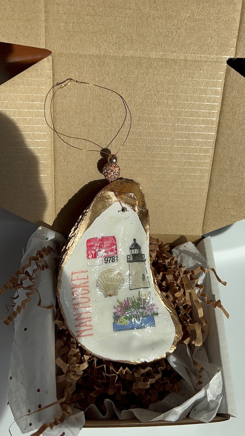 WendyClareDesigns Nantucket Oyster Shell Ornament