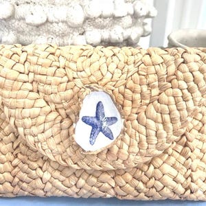 Wedding clutch. Custom oyster shell clutch Something borrowed something blue clutch Bridesmaid clutch Bachelorette cruise Girl trip gift