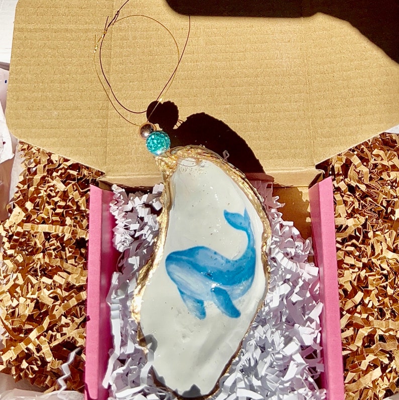WendyClareDesigns Whale Oyster Shell Ornament - Thumbnail 3