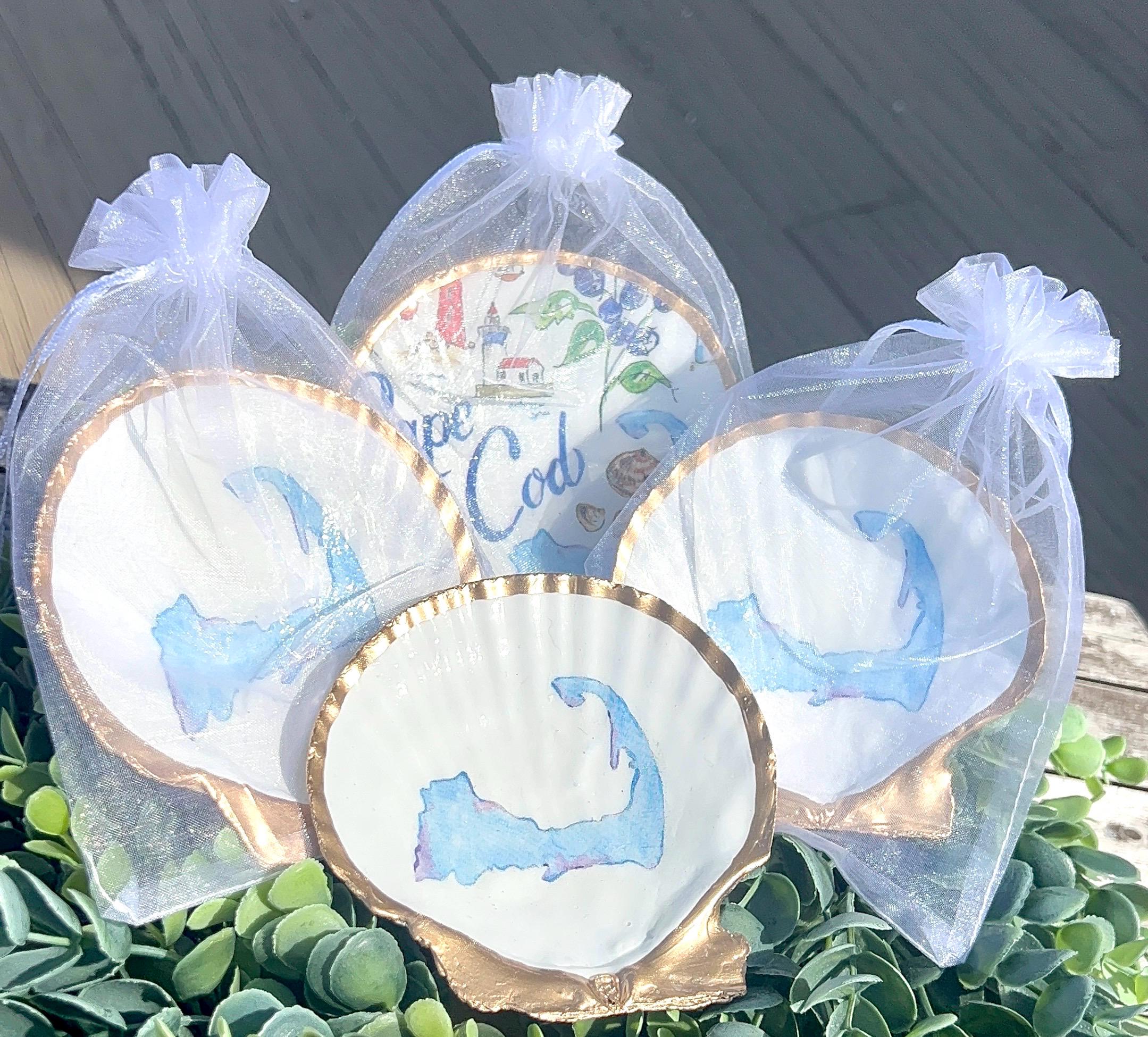 Cape Cod Wedding Favor Idea Decoupaged Shell Dish Jewelry Tray. Beach ...