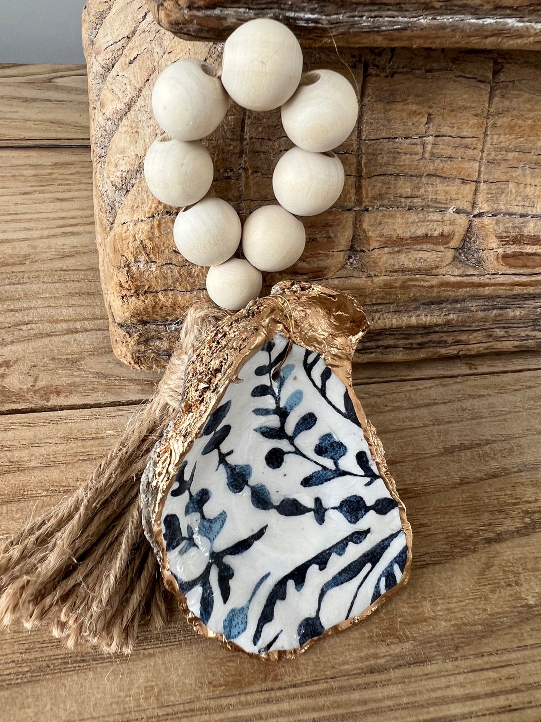 Serena and Lily Design Napkin Ring Set. Oyster Napkin Rings. Beachy Napkin Ring Set. Nautical