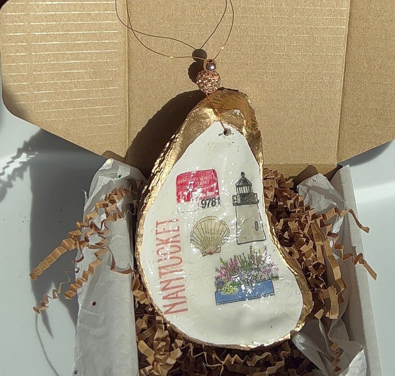 WendyClareDesigns Nantucket Oyster Shell Ornament - Thumbnail 2