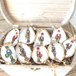 Nutcracker Oyster Shell Christmas Ornament. Nutcracker Christmas Ornament. Nutcracker ballet classic Christmas ornament. Dance team ornament