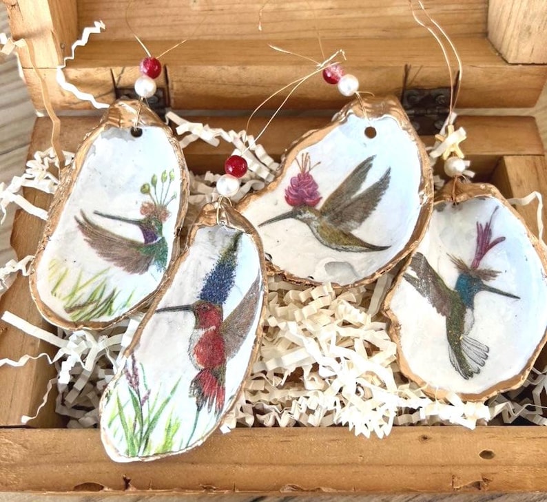 Hummingbird Ornament Set. Hummingbird Christmas Ornament. Hummingbird ...