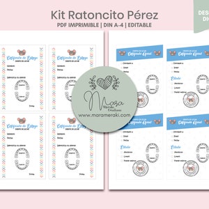 El Ratoncito Pérez Kit Printable Customizable Certificates to Complete ...