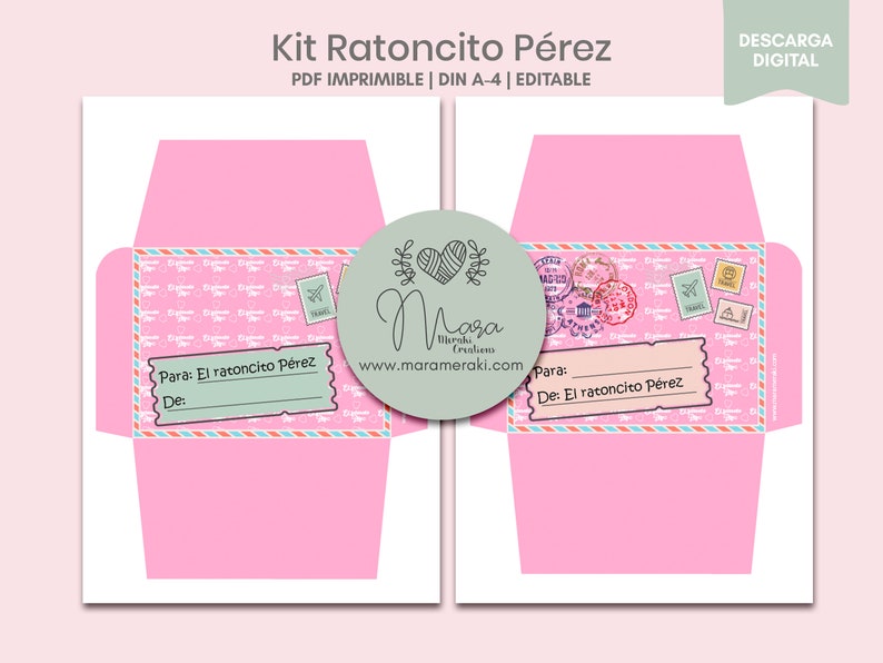 Kit El Ratoncito Pérez Imprimible Personalizable Certificados para ...