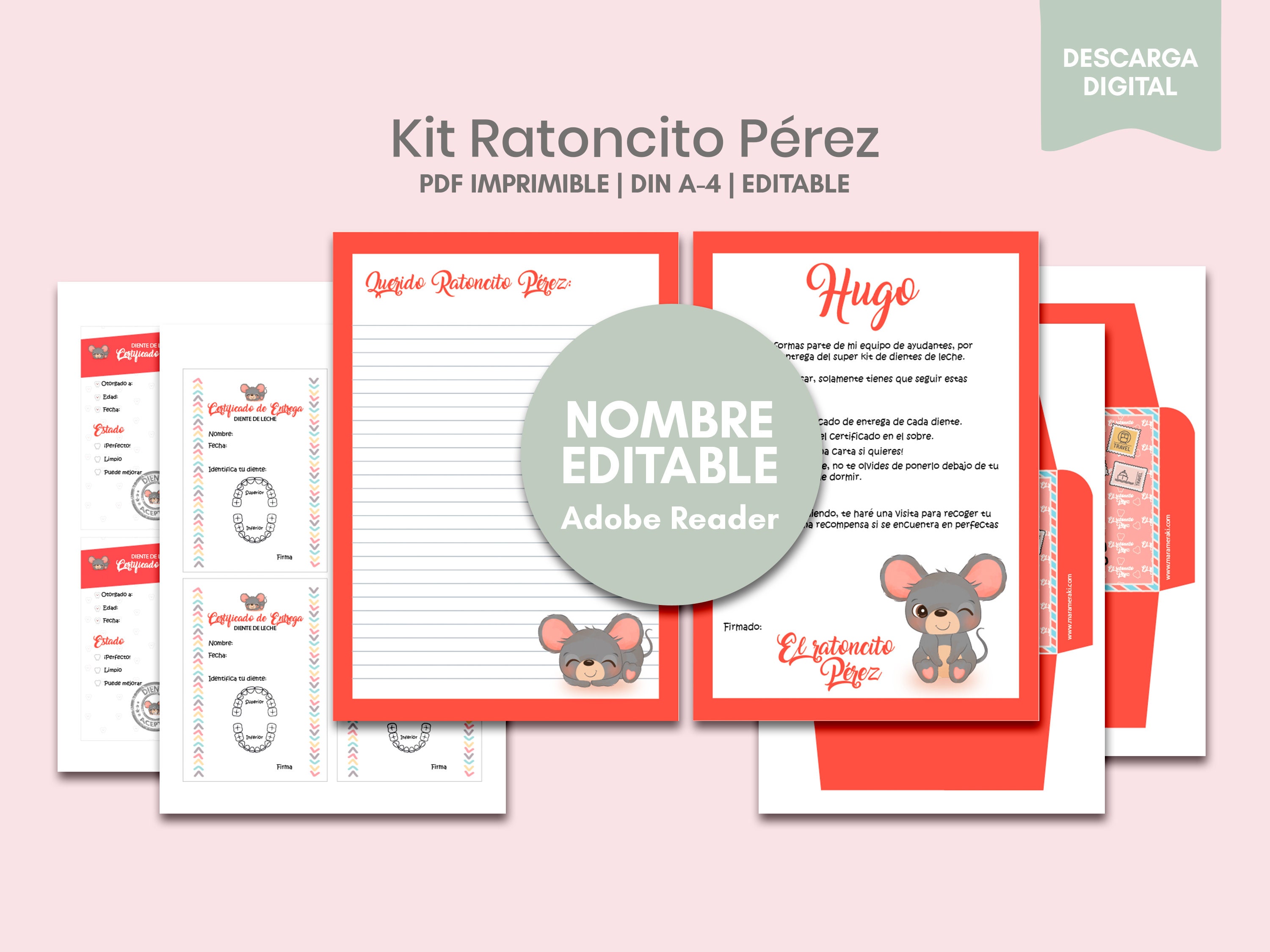 Kit El Ratoncito Pérez Printable Customizable - Etsy