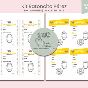 Kit El Ratoncito Pérez Imprimible Personalizable Certificados para ...