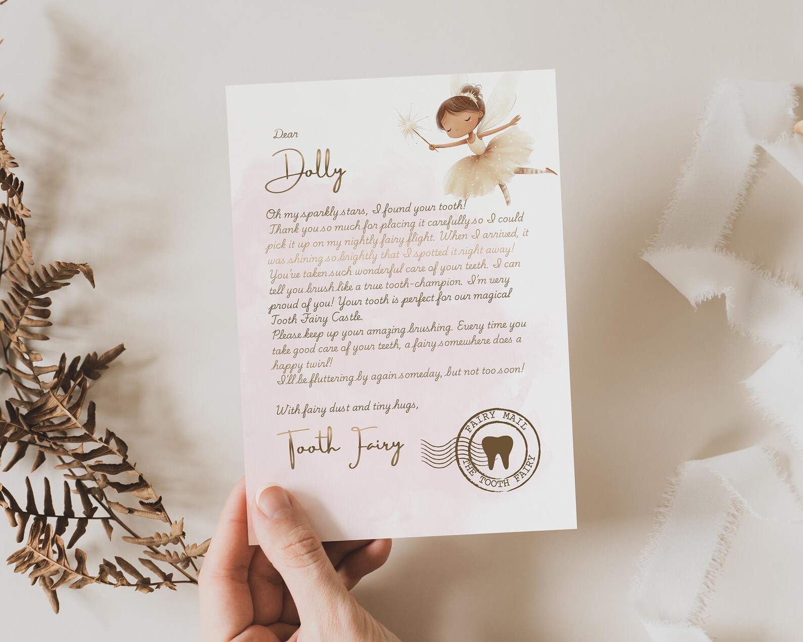 Editable Tooth Fairy Letter Printable Tooth Fairy Note First Tooth ...