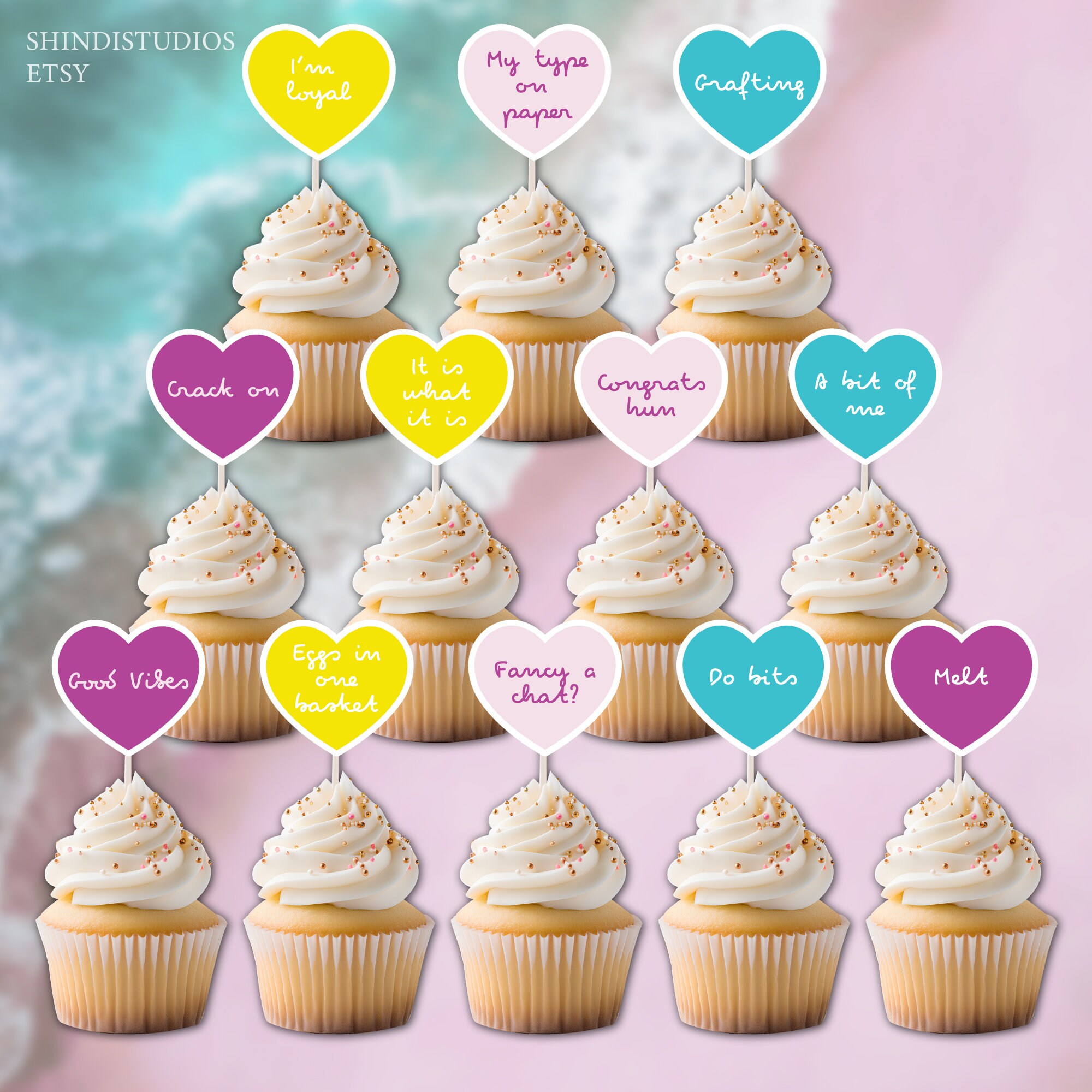 Island Theme Cupcake Toppers Printable Cake Toppers Perfect for ...