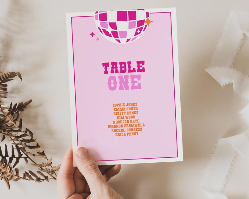 Table Number Template | Editable Template | Last Rodeo Bridal Shower ...