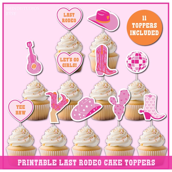 Rodeo Themed Cupcake Toppers - Etsy